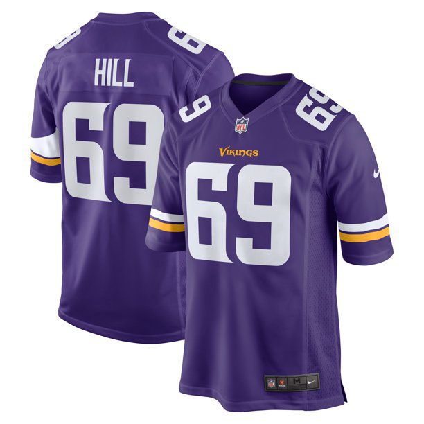 Men Minnesota Vikings #69 Rashod Hill Nike Purple Game Retired Player NFL Jersey